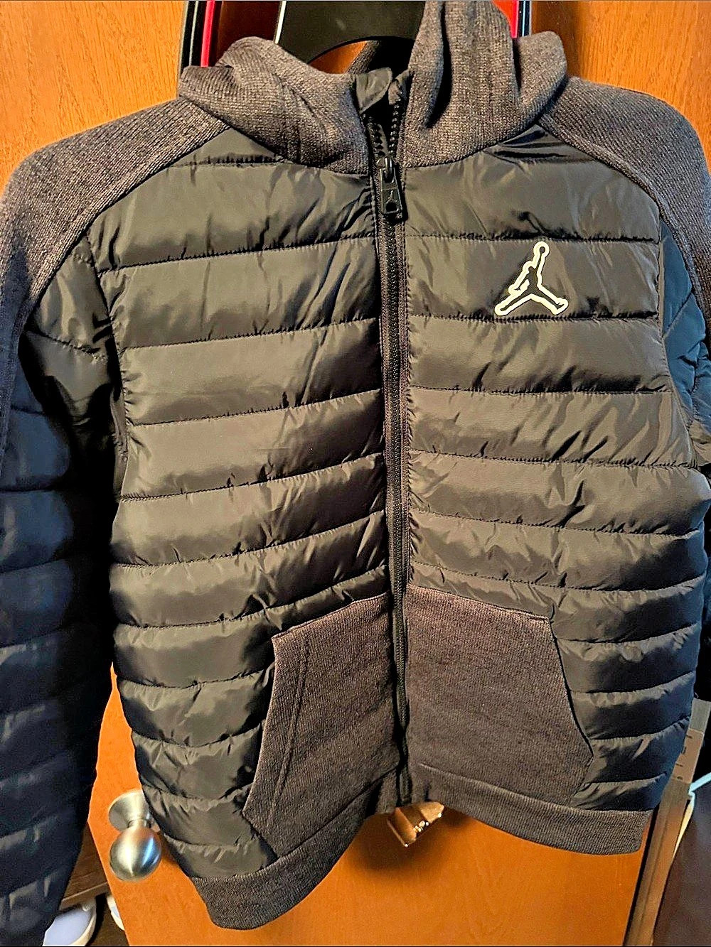 Jordan 23/4/23 Kids Puffer Jacket Boys Large Black Puffer Jacket NWT